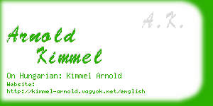 arnold kimmel business card